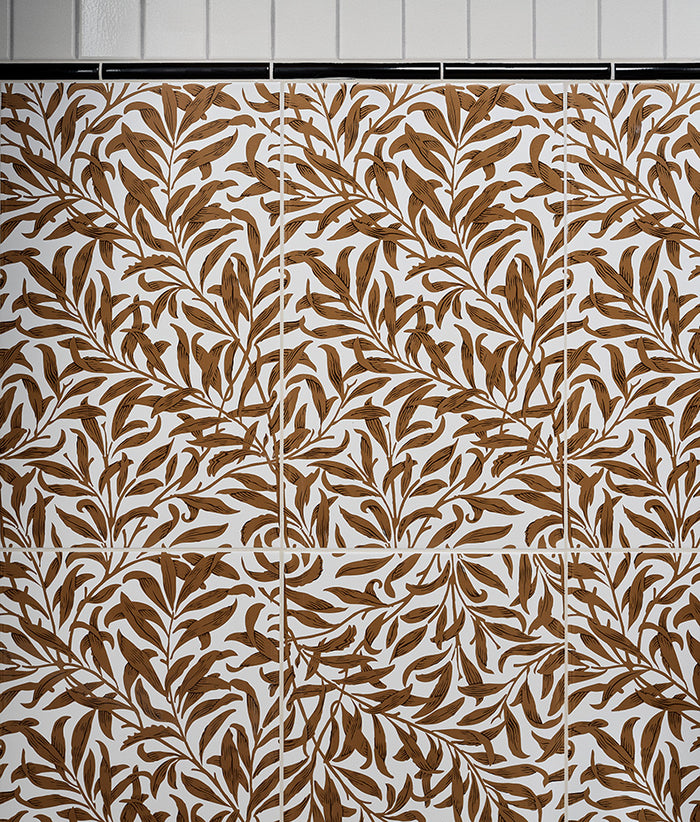 Silk Screen Ceramic Willow Cottage Tobacco 33.3x55cm Sample