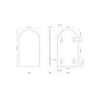 Slim Arch Mirror 50x90cm
