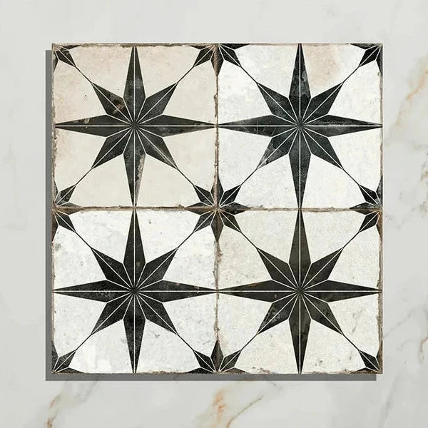Spitalfields Ceramic Retro Star, four colours, £52.50/M2 - Blackman Rowe
