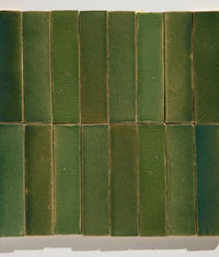 Stone Glaze Ceramic British Green Gloss Brick 5x20cm Sample