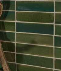 Stone Glaze Ceramic British Green Gloss Brick 5x20cm