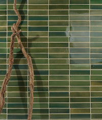 Stone Glaze Ceramic British Green Gloss Brick 5x20cm