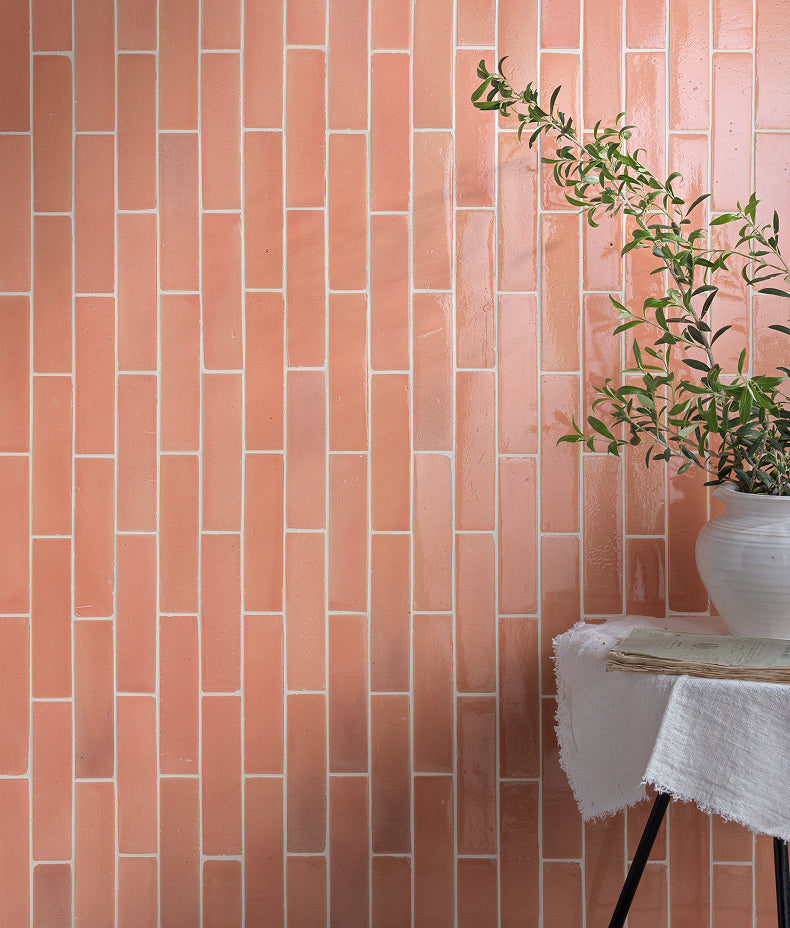 Stone Glaze Ceramic Blossom Gloss Brick 5x20cm Sample