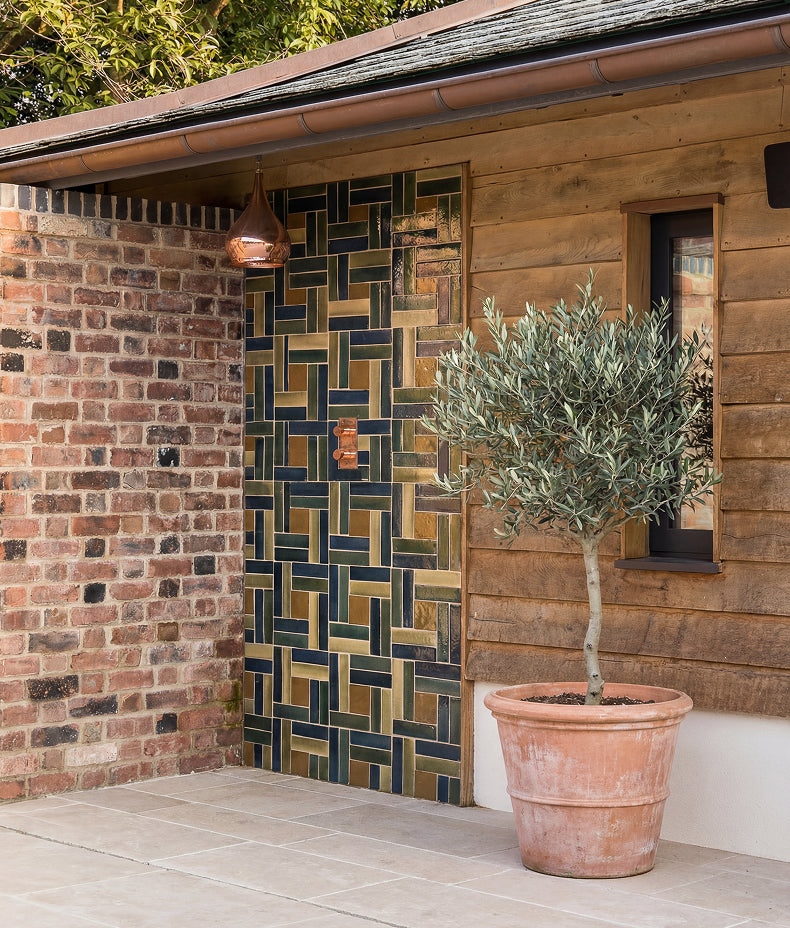 Stone Glaze Ceramic Lemongrass Gloss Brick 5x20cm Sample