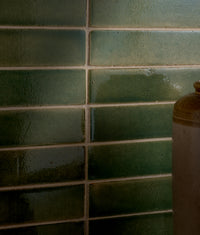 Stone Glaze Ceramic Olive Leaf Gloss Brick 5x20cm