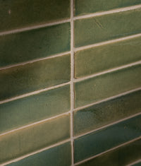 Stone Glaze Ceramic Olive Leaf Gloss Brick 5x20cm Sample