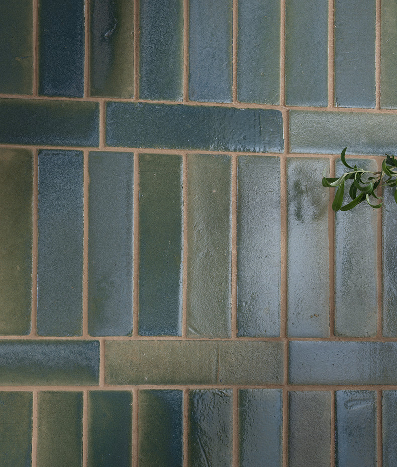 Stone Glaze Ceramic Winter Pond Gloss Brick 5x20cm
