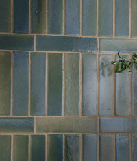 Stone Glaze Ceramic Winter Pond Gloss Brick 5x20cm Sample