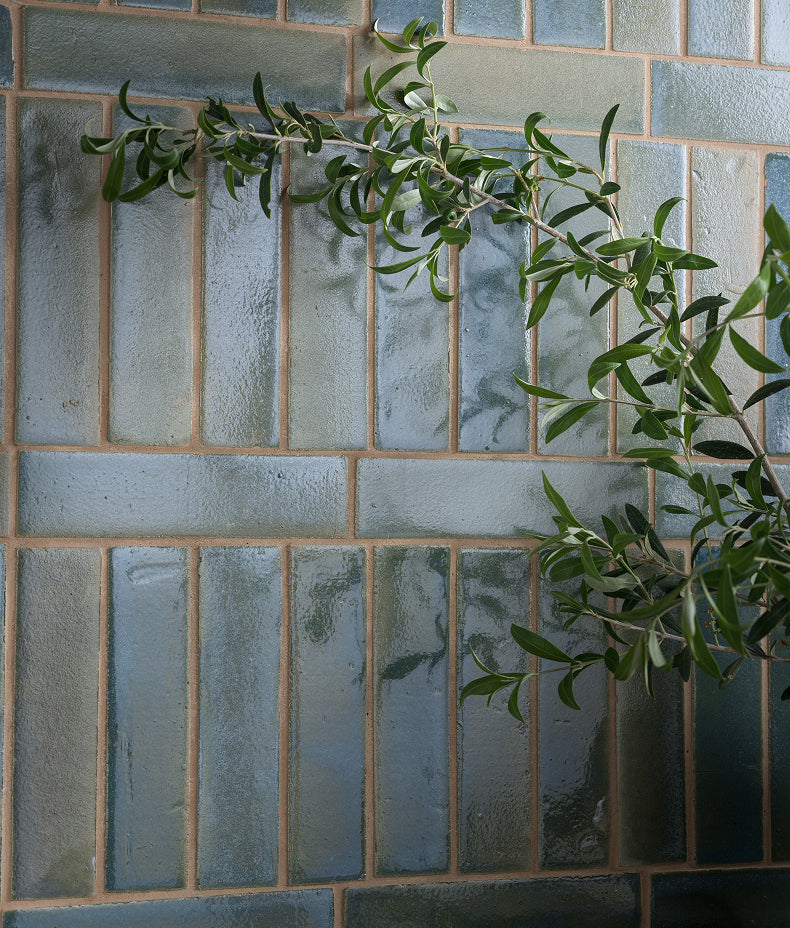 Stone Glaze Ceramic Winter Pond Gloss Brick 5x20cm