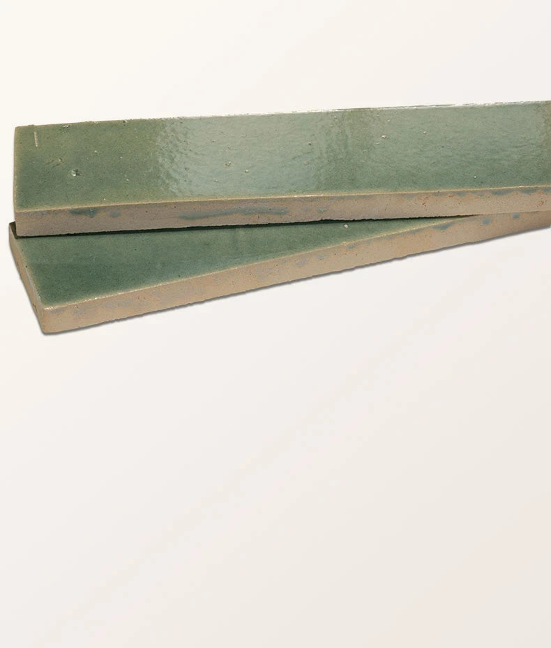 Stone Glaze Ceramic Menthol Gloss Brick 5x20cm Sample