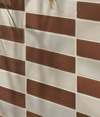 Stone Glaze Ceramic Chalkstone Gloss Brick 5x20cm Sample