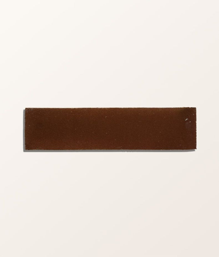 Stone Glaze Ceramic Cola Gloss Brick 5x20cm Sample