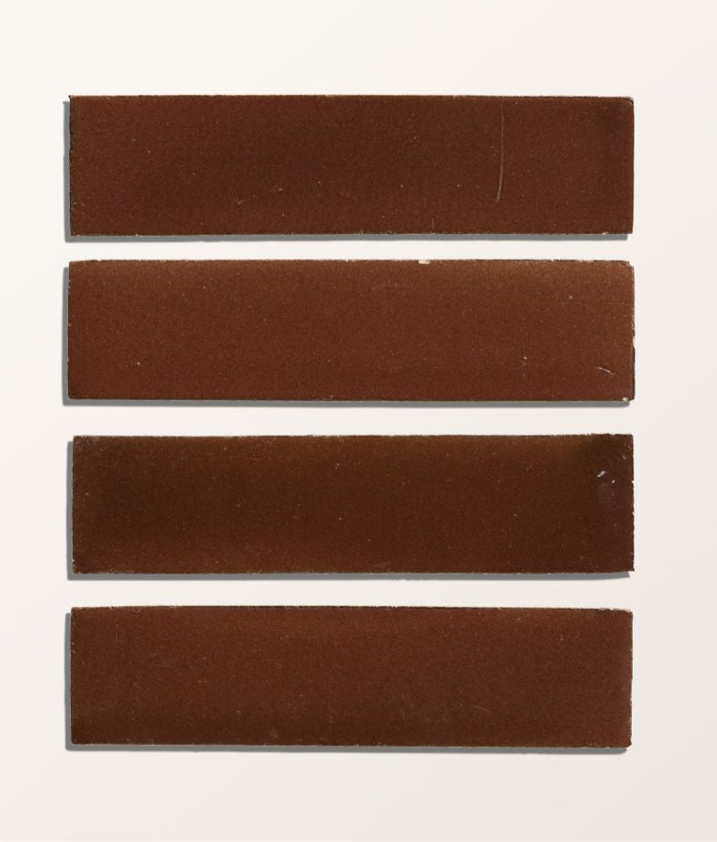 Stone Glaze Ceramic Cola Gloss Brick 5x20cm Sample