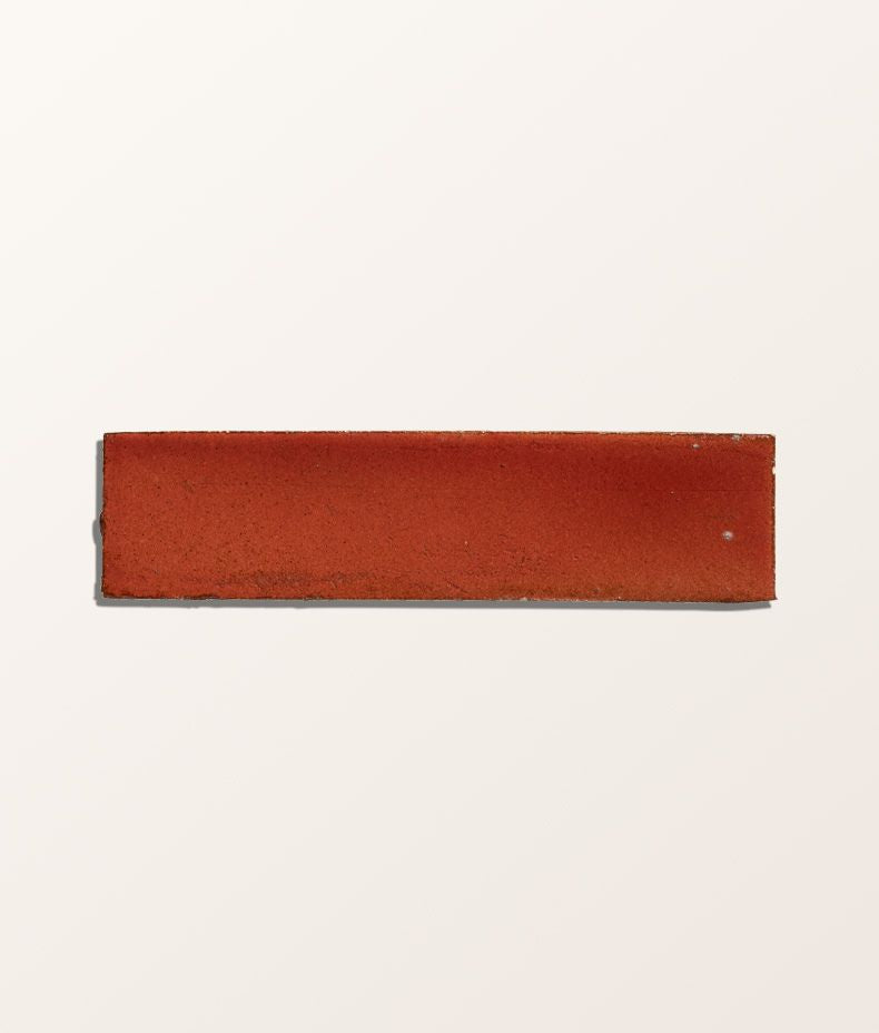 Stone Glaze Ceramic Imperial Red Gloss Brick 5x20cm Sample