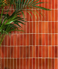 Stone Glaze Ceramic Imperial Red Gloss Brick 5x20cm Sample