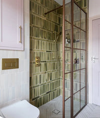 Stone Glaze Ceramic Lemongrass Gloss Brick 5x20cm Sample