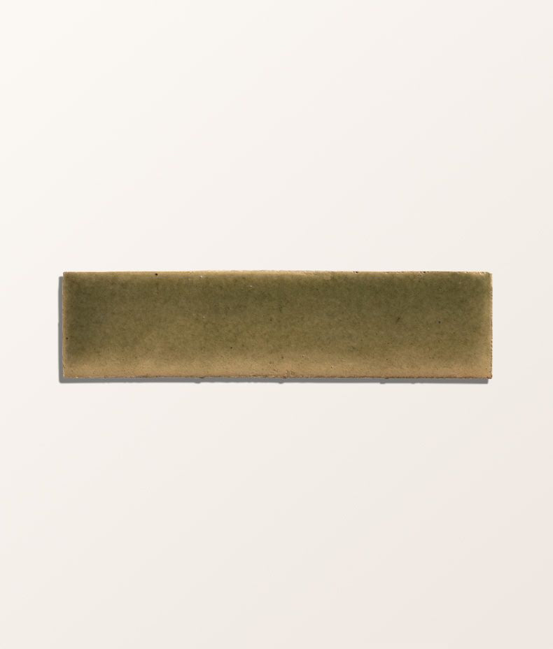 Stone Glaze Ceramic Lemongrass Gloss Brick 5x20cm Sample