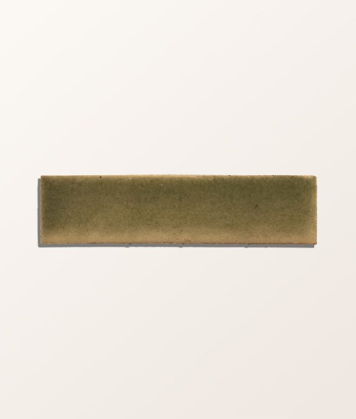 Stone Glaze Ceramic Lemongrass Gloss Brick 5x20cm Sample
