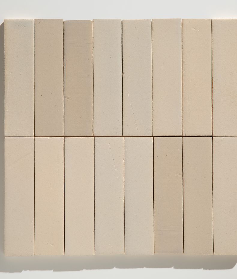 Stone Glaze Ceramic Linen Gloss Brick 5x20cm Sample
