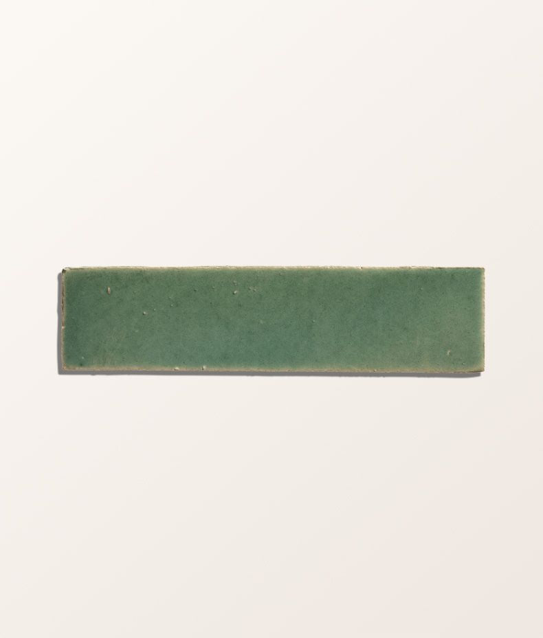 Stone Glaze Ceramic Menthol Gloss Brick 5x20cm Sample