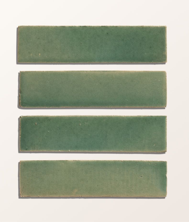 Stone Glaze Ceramic Menthol Gloss Brick 5x20cm Sample