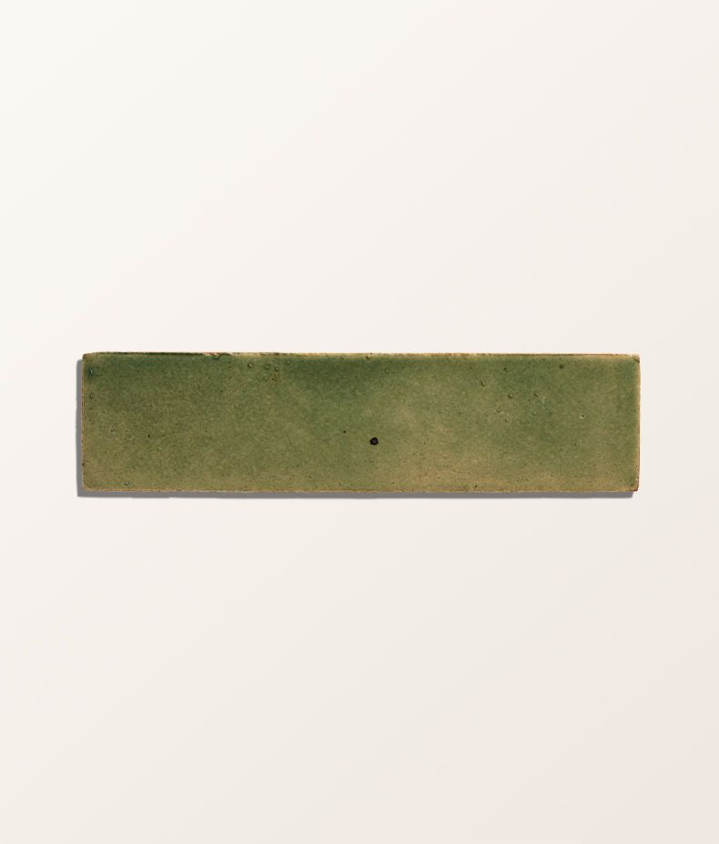 Stone Glaze Ceramic Olive Leaf Gloss Brick 5x20cm