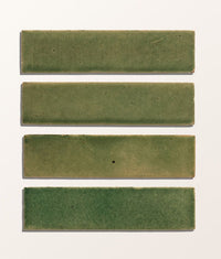Stone Glaze Ceramic Olive Leaf Gloss Brick 5x20cm Sample