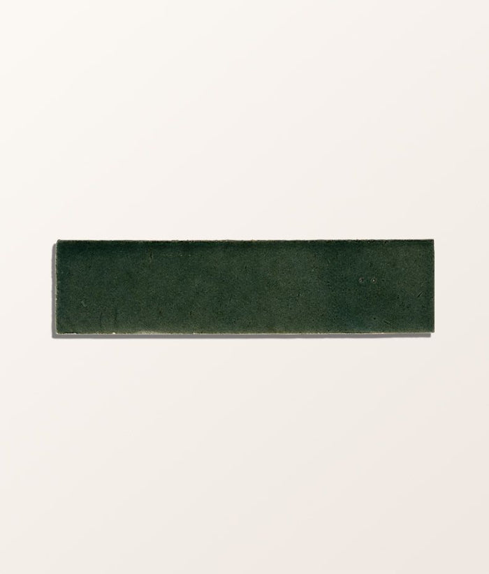 Stone Glaze Ceramic Petrol Green Gloss Brick 5x20cm Sample