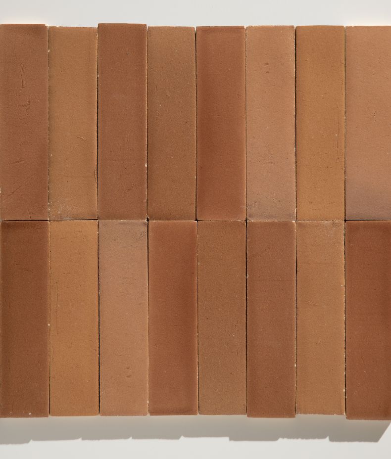 Stone Glaze Ceramic Tan Gloss Brick 5x20cm Sample