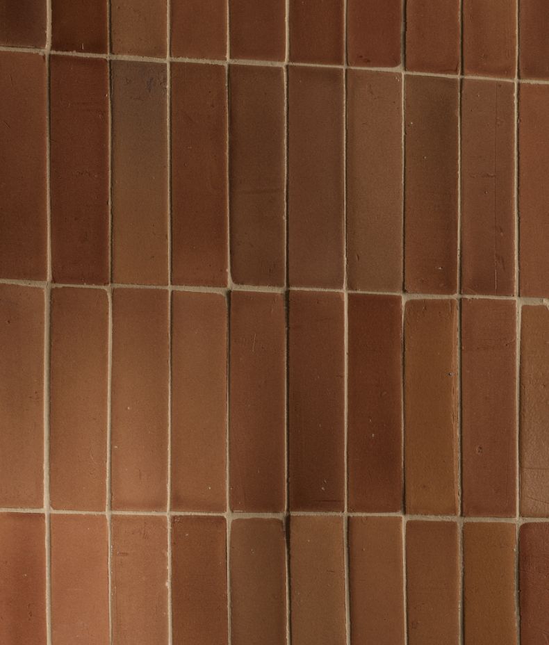 Stone Glaze Ceramic Tan Gloss Brick 5x20cm Sample