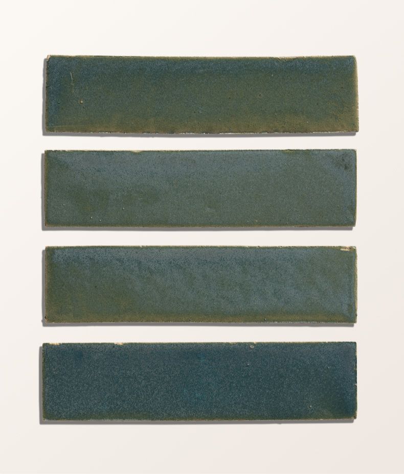 Stone Glaze Ceramic Winter Pond Gloss Brick 5x20cm Sample