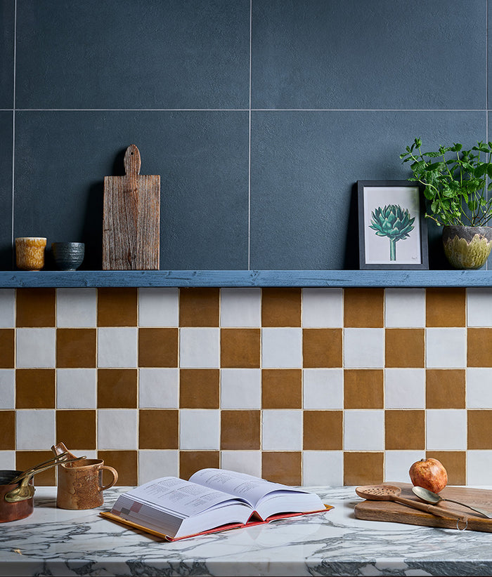 Stucco Porcelain Textured Blue 60x60cm