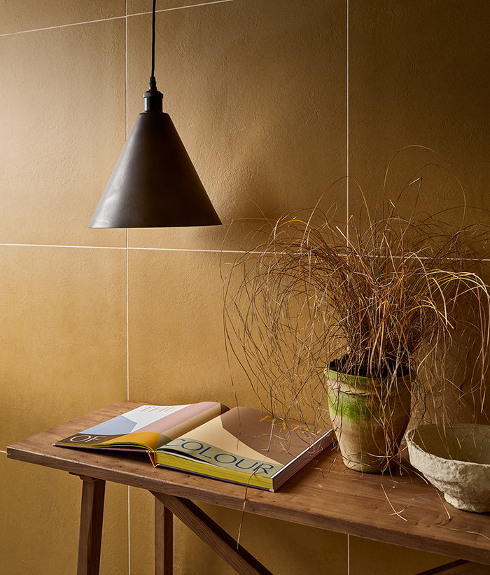 Stucco Porcelain Textured Mustard 60x60cm