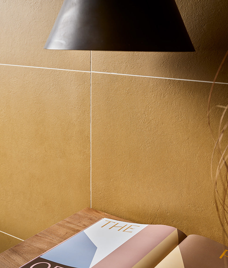 Stucco Porcelain Textured Mustard 60x60cm
