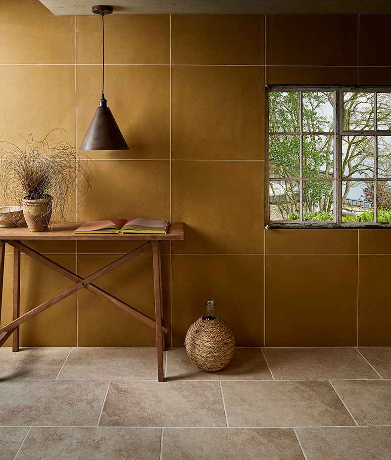 Ca Pietra Stucco Porcelain Textured Mustard 60x60cm