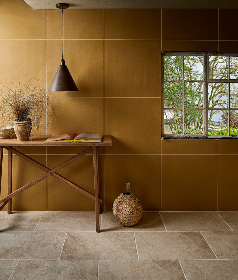 Stucco Porcelain Textured Mustard 60x60cm Sample