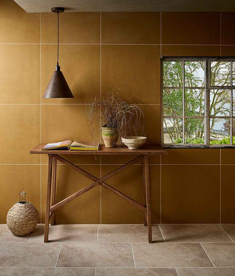 Ca Pietra Stucco Porcelain Textured Mustard 60x60cm