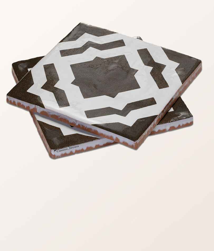 STUDIO Cassius Brown Ceramic 13x13cm Sample