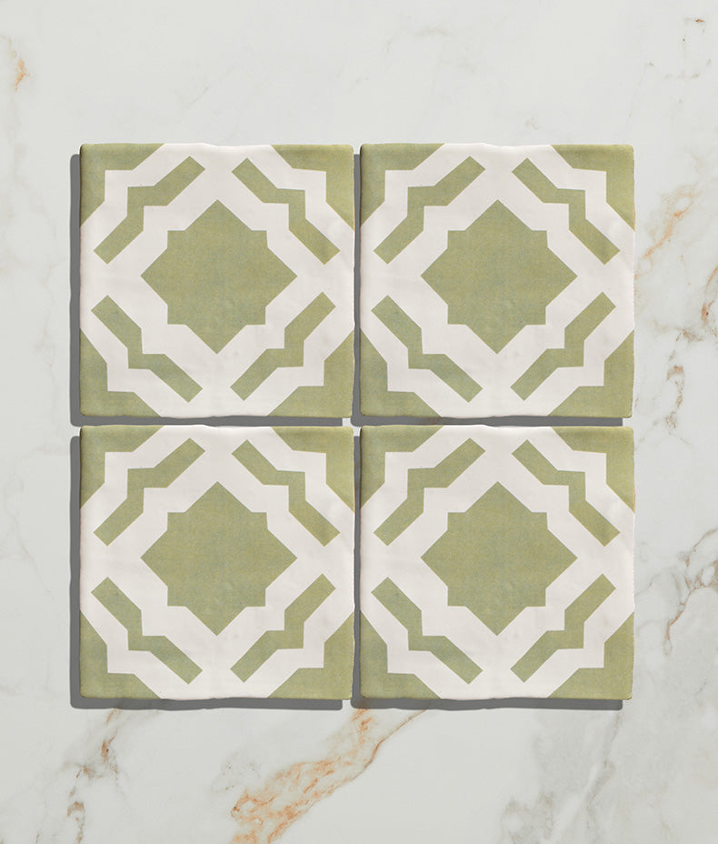 STUDIO Cassius Light Green Ceramic 13x13cm