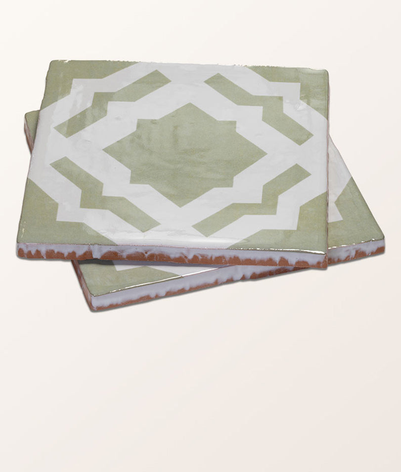 STUDIO Cassius Light Green Ceramic 13x13cm