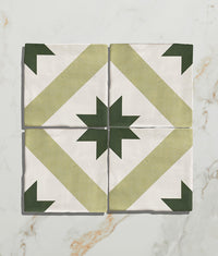 STUDIO Étoile Green Star Ceramic 13x13cm