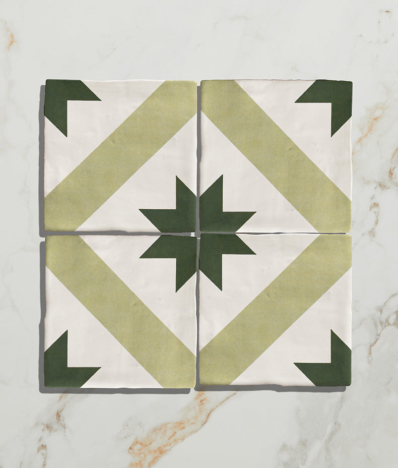 STUDIO Étoile Green Star Ceramic 13x13cm