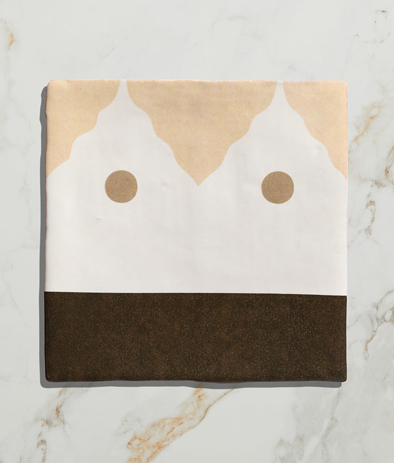 STUDIO Minaret Brown Dot Ceramic 13x13cm Sample