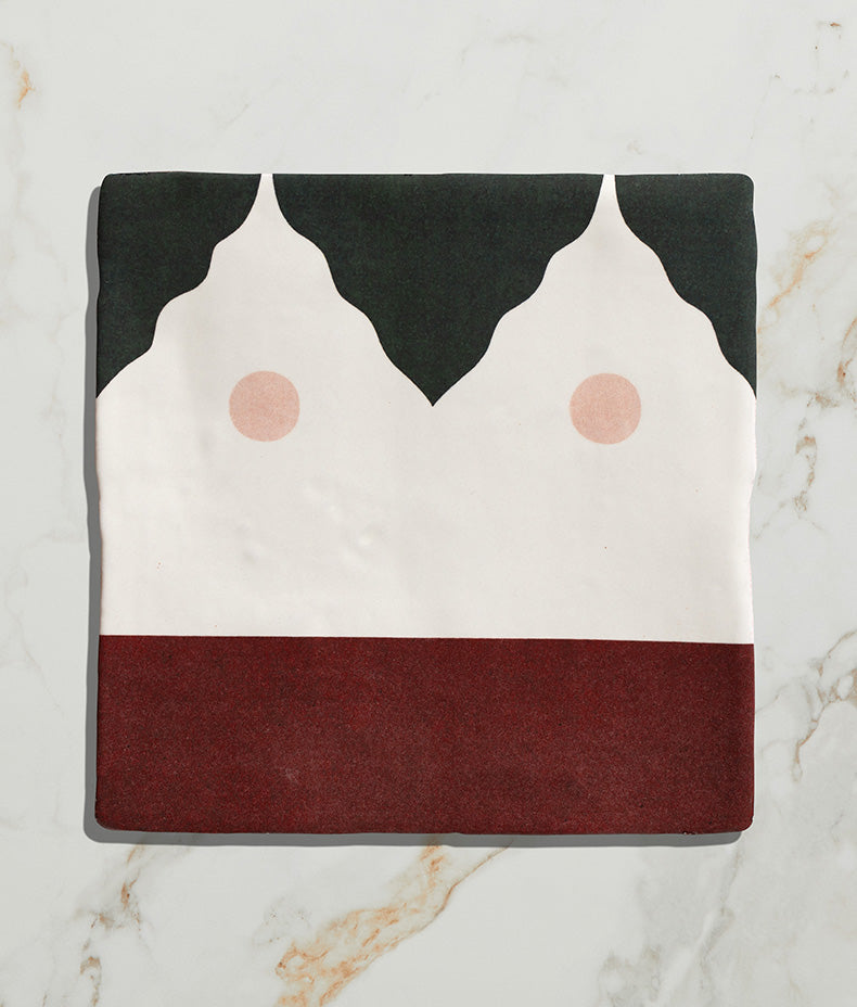 STUDIO Minaret Pink Dot Ceramic 13x13cm Sample