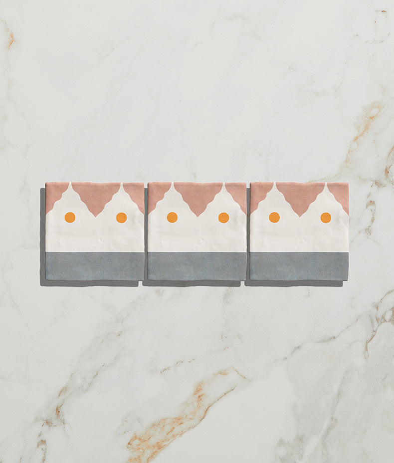 STUDIO Minaret Yellow Dot Ceramic 13x13cm