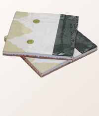 STUDIO Minaret Green Dot Ceramic 13x13cm Sample