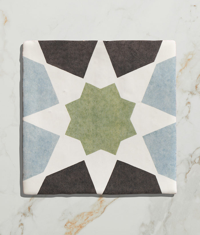 STUDIO Souk Green Star Ceramic 13x13cm