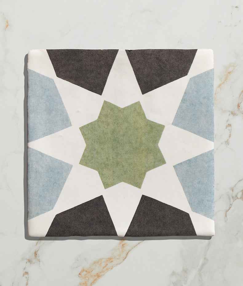 STUDIO Souk Green Star Ceramic 13x13cm Sample