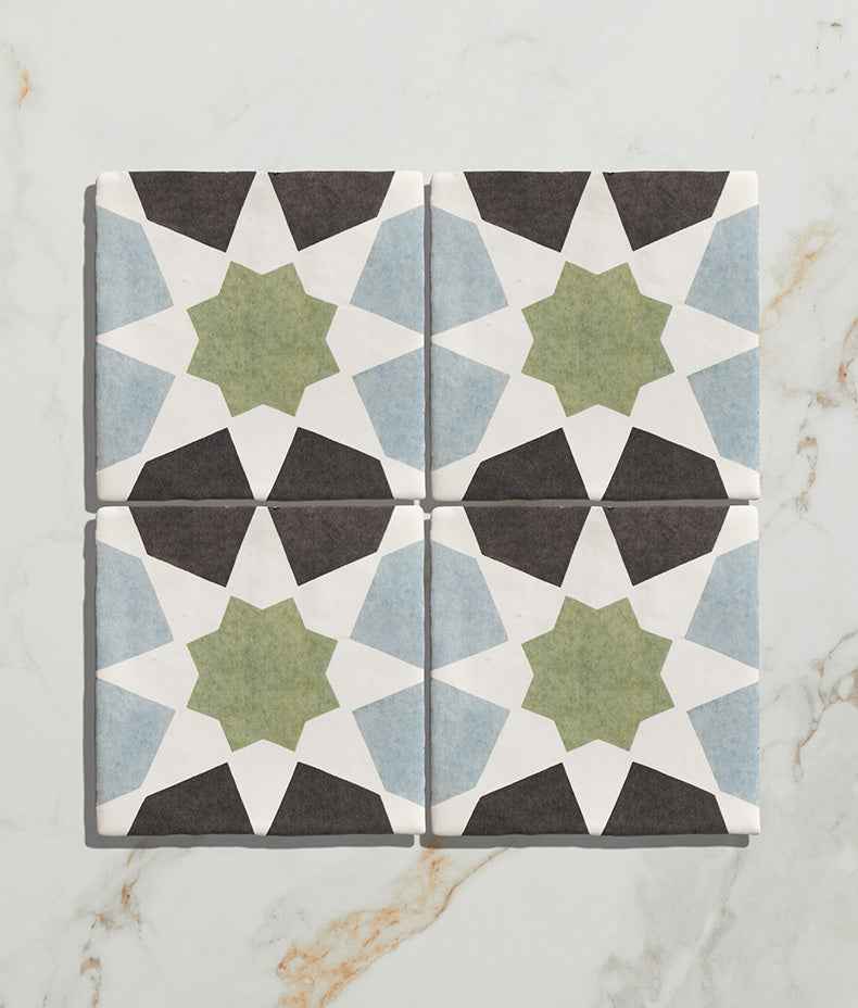 STUDIO Souk Green Star Ceramic 13x13cm Sample