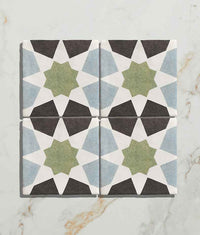STUDIO Souk Green Star Ceramic 13x13cm Sample